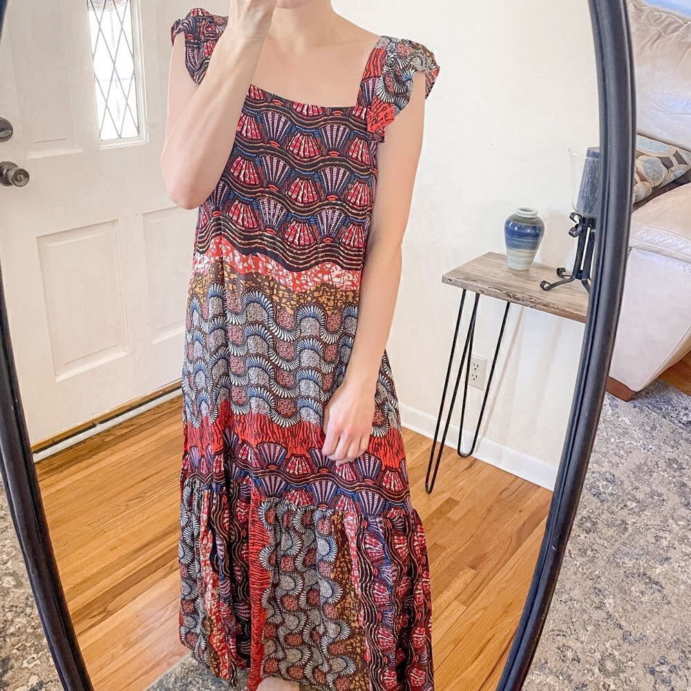 Corey Lynn Calter Doriane Midi Dress Seashell S